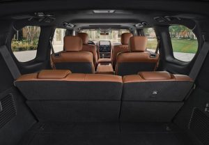 interior view from the 3rd row of a 2024 INFINITI QX80 | Greenwich, CT