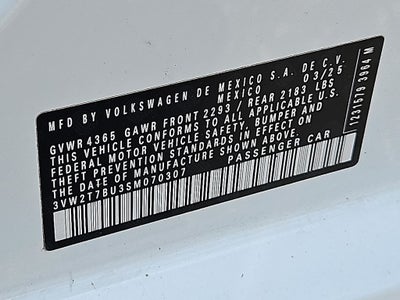 2025 Volkswagen Jetta GLI 2.0T Autobahn IQ.DRIVE