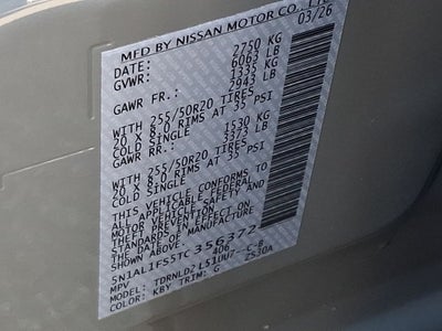 2026 INFINITI QX60 LUXE CARGO PKG
