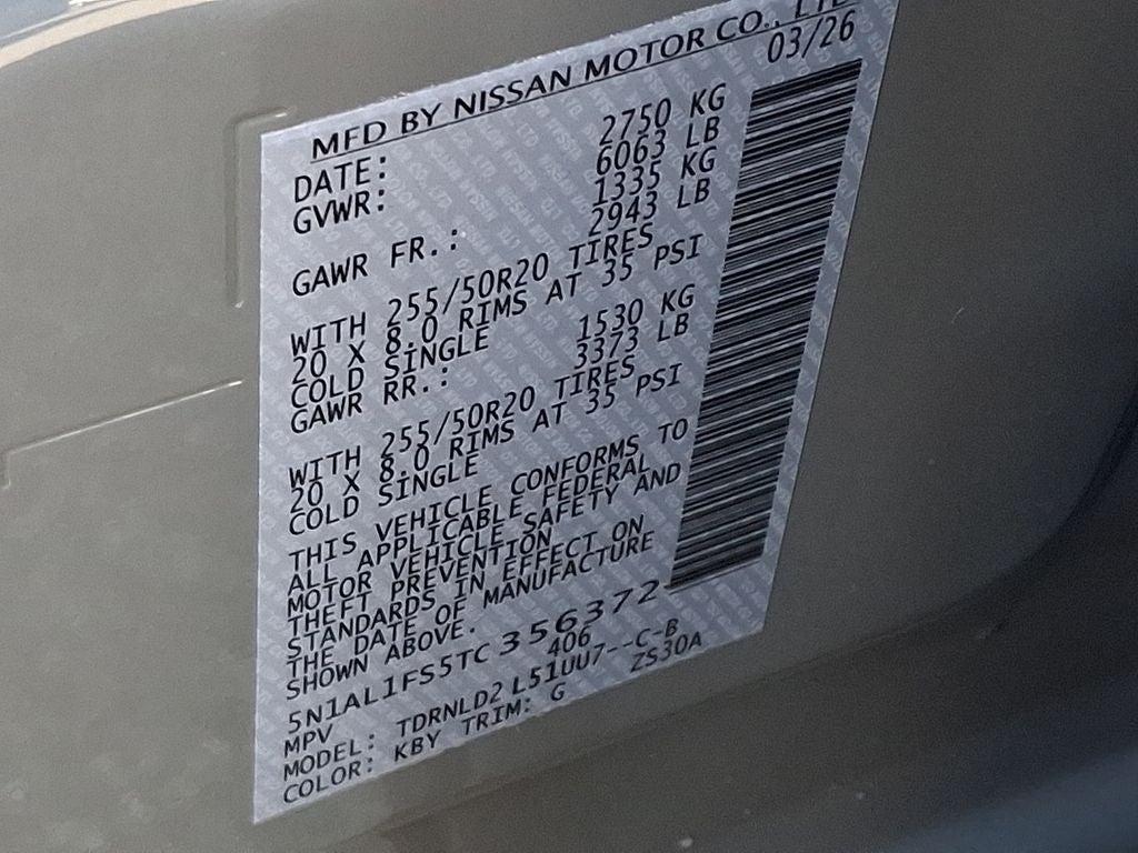 2026 INFINITI QX60 LUXE CARGO PKG