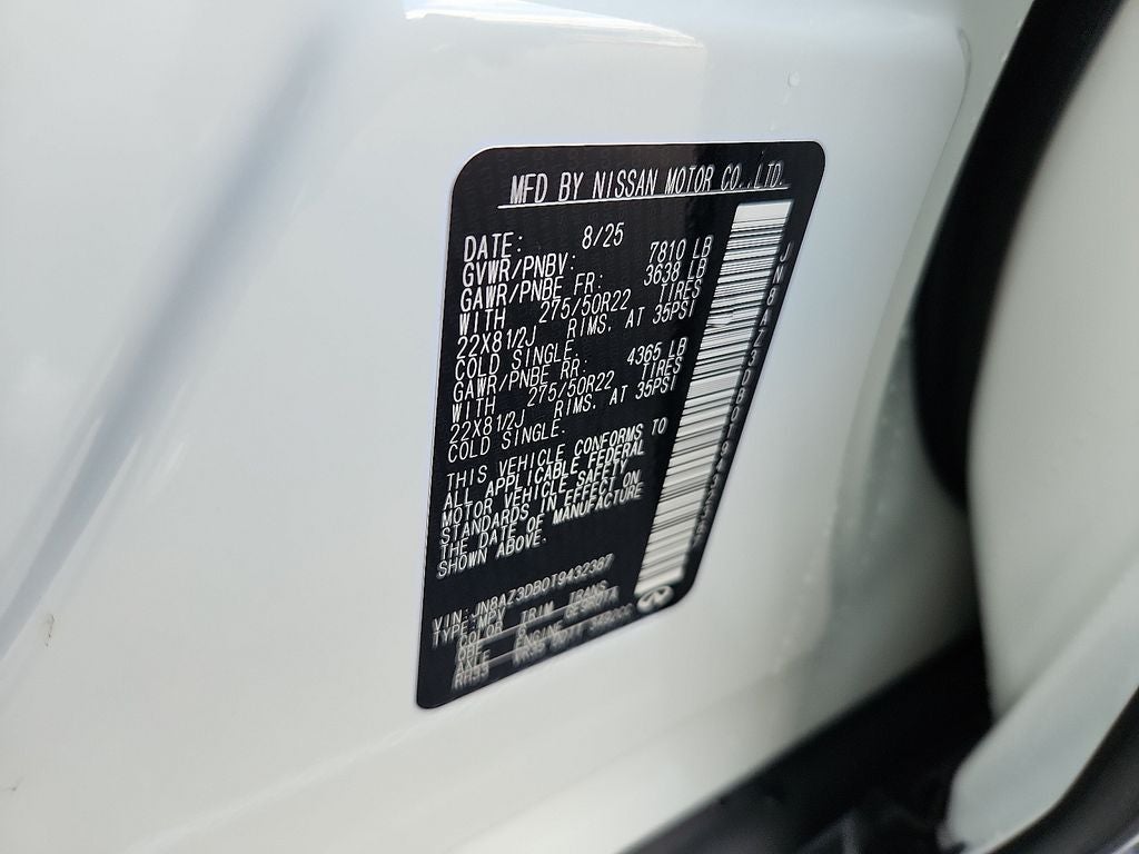 2026 INFINITI QX80 SPORT PREDICTIVE FORWARD COLLISION WARNING