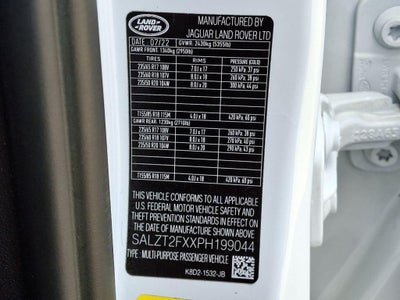 2023 Land Rover Range Rover Evoque Dynamic BLIND SPOT ASSIST PACK