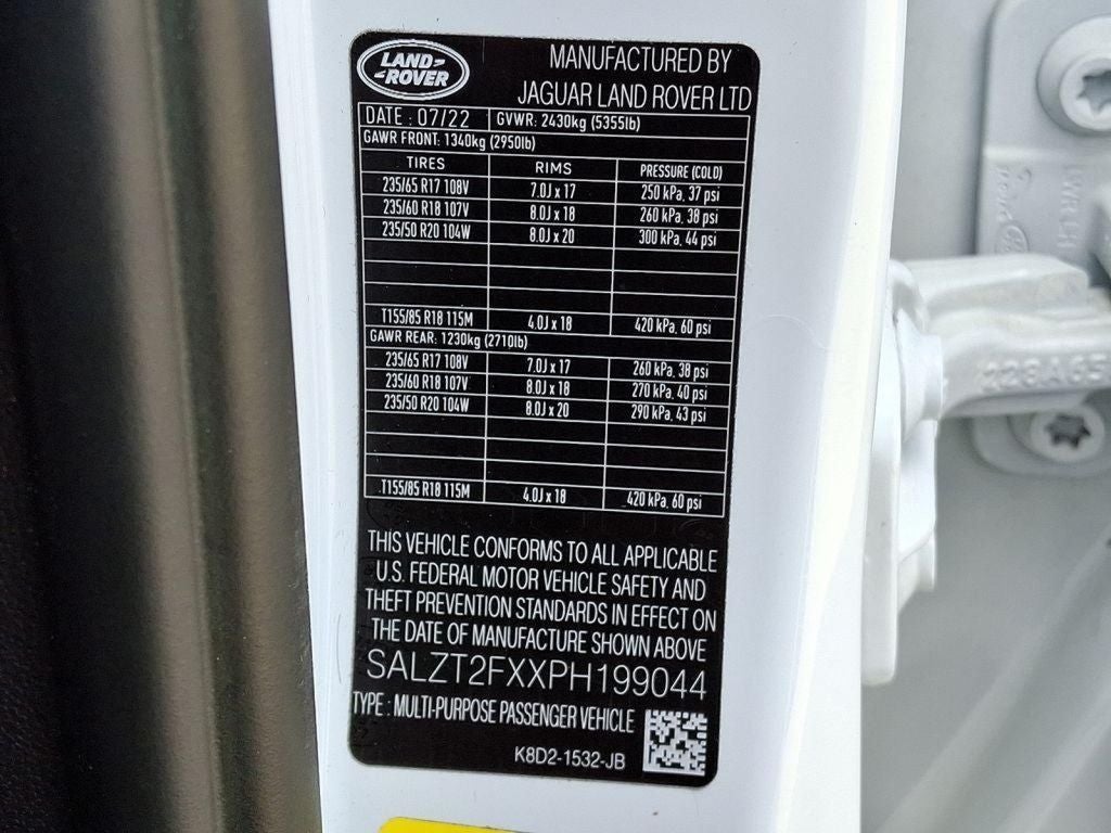 2023 Land Rover Range Rover Evoque Dynamic BLIND SPOT ASSIST PACK