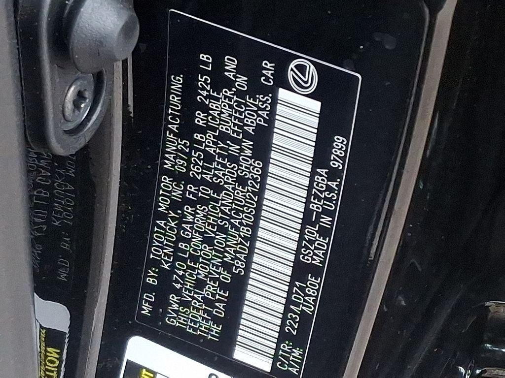 2025 Lexus ES 350 350 PREMIUM PACKAGE, TECHNOLOGY PACKAGE