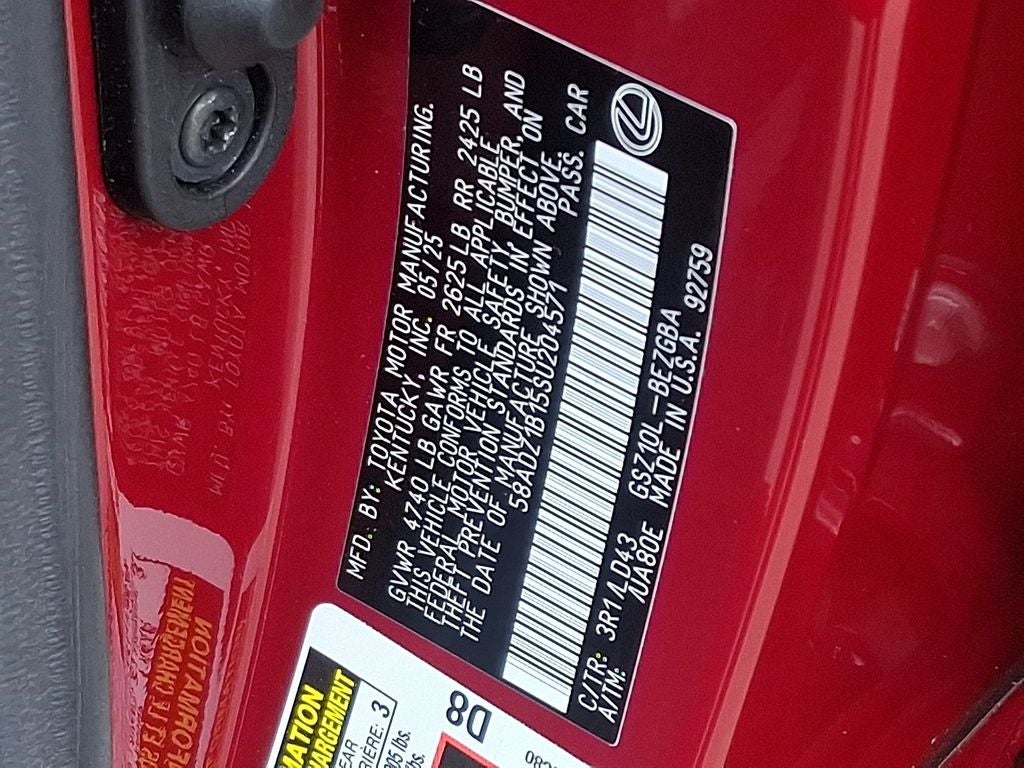 2025 Lexus ES 350 350 PREMIUM PACKAGE