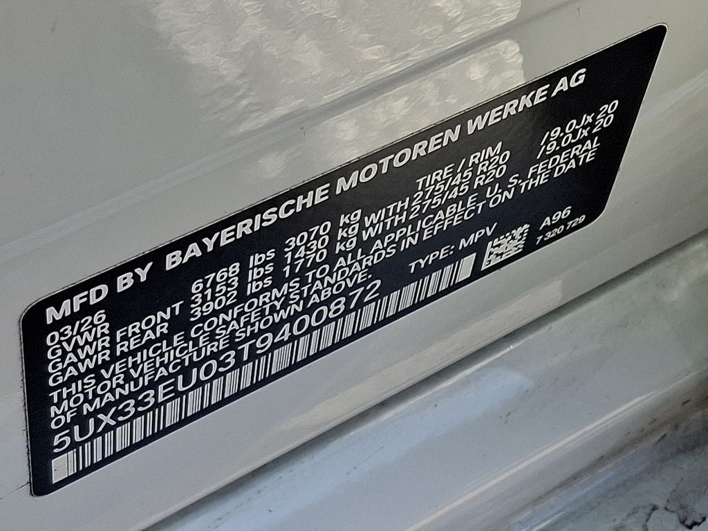 2026 BMW X5 M60i M SPORT PROFESSIONAL PACKAGE
