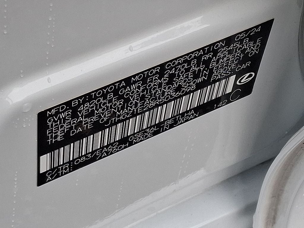 2024 Lexus IS 350 F SPORT 350 F SPORT MEMORY PACKAGE
