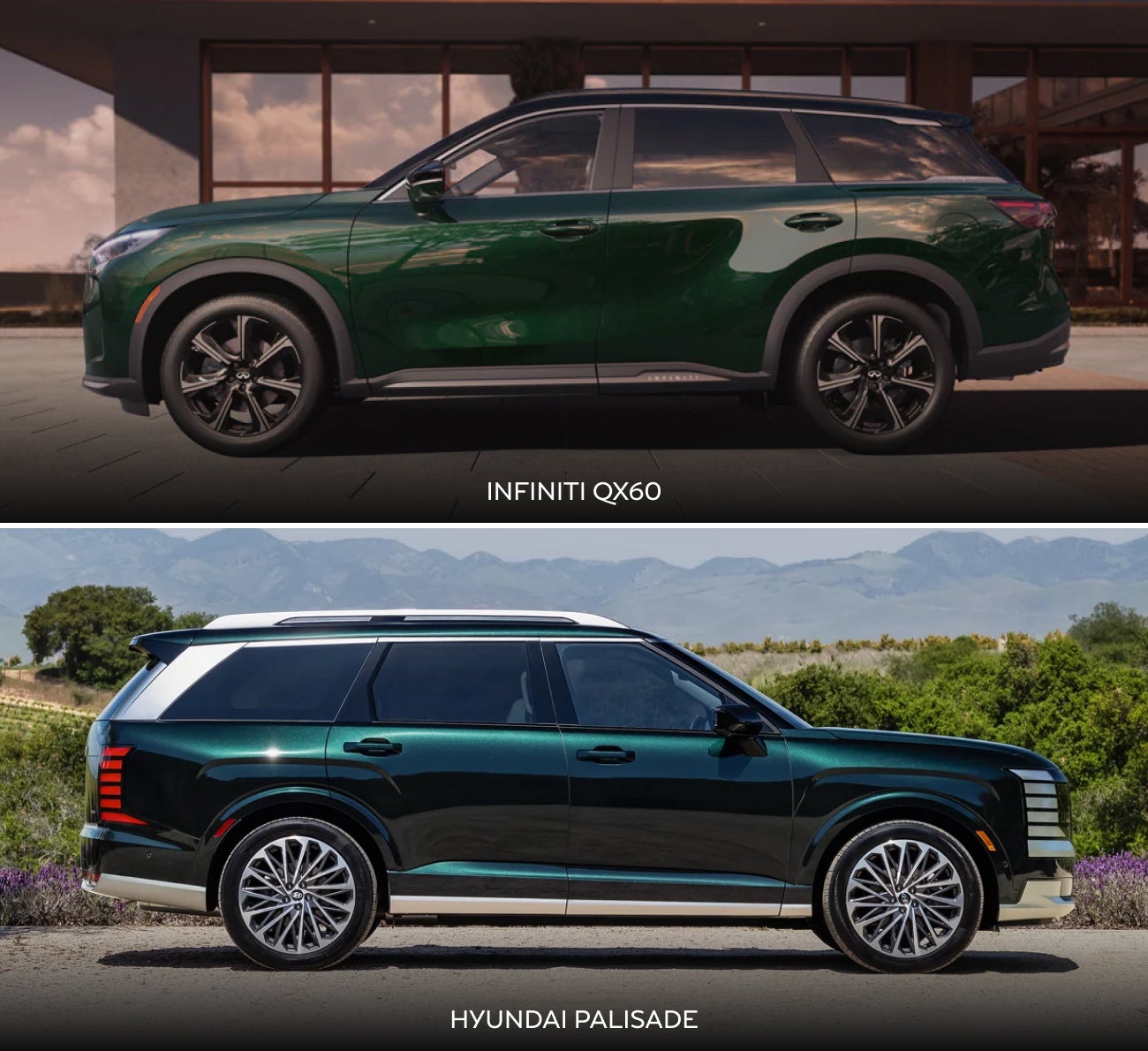 INFINITI QX60 vs. Hyundai Palisade Size