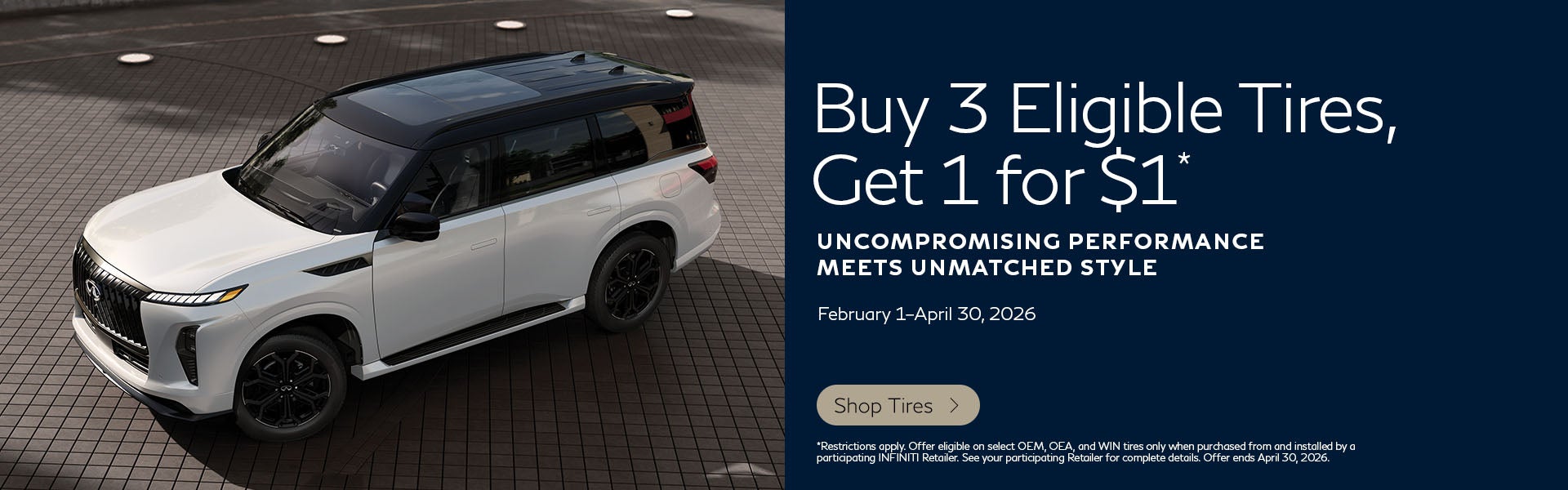 Buy 3 Tires, Get 1 for $1